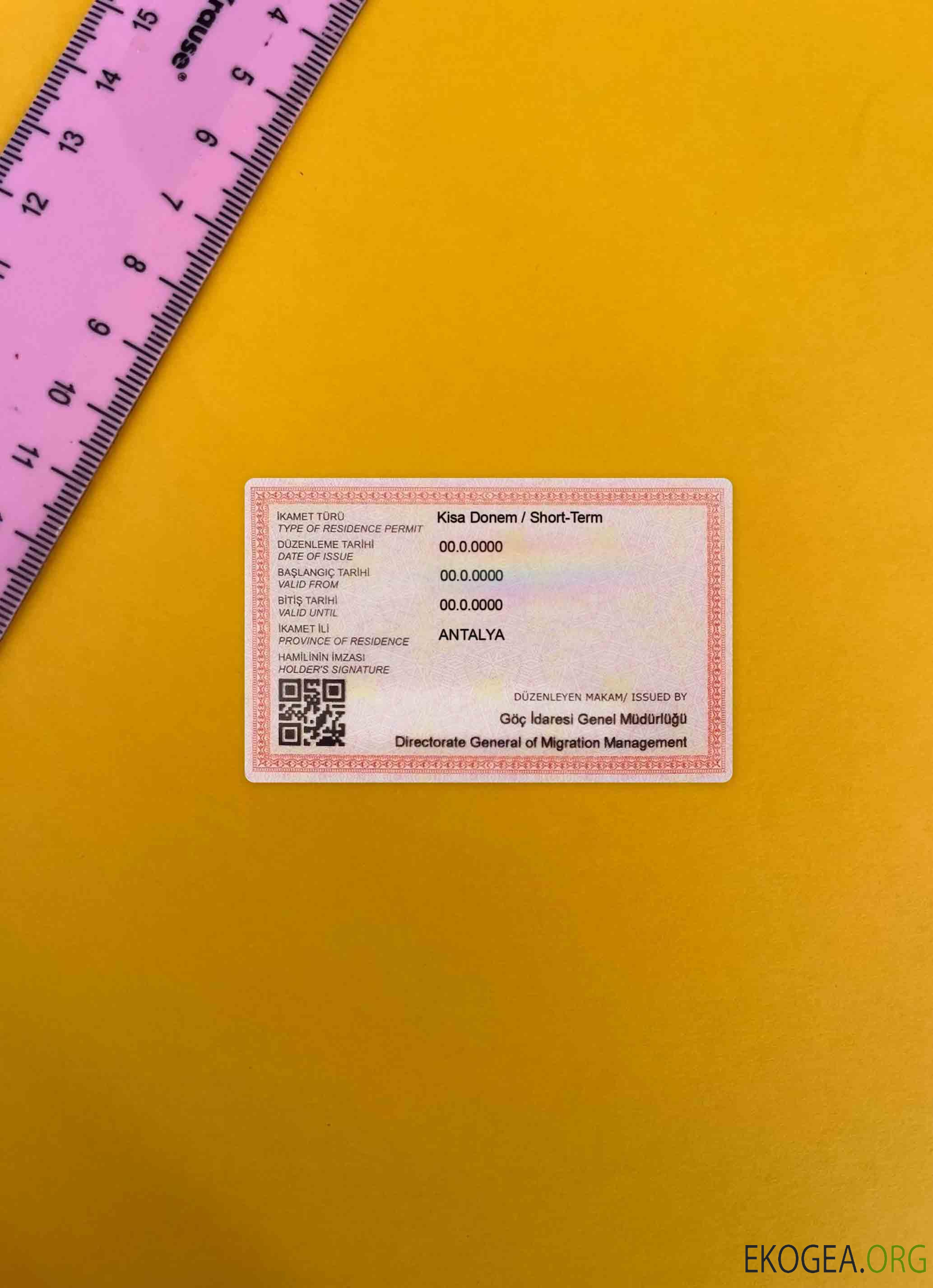 Permis de séjour en Turquie (version 2) photolook RETOUR